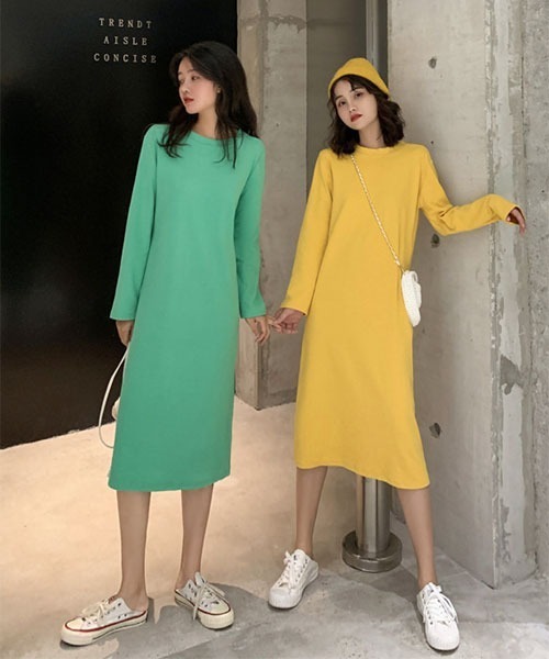 urge:(アージコロン )の「【URGE:】クルーネック 推し活 6色展開 長袖 カットソー ワンピース(Tシャツ/カットソー・レディース・グリーン/ブルー/オレンジ/イエロー/ブラック/ホワイト・LARGE/X-LARGE/SMALL/MEDIUM)」の17枚目の写真