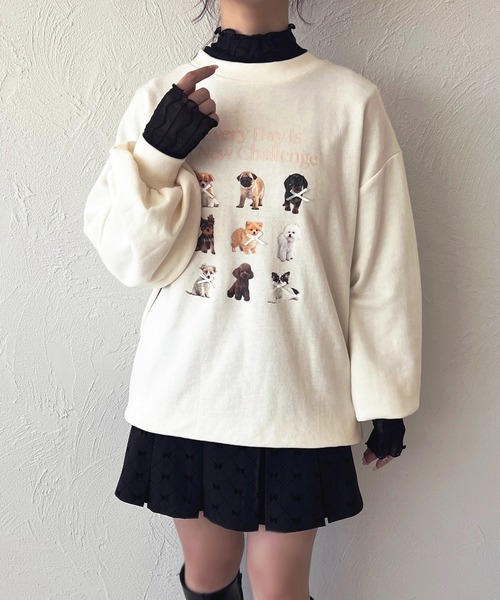 apres jour（アプレジュール）の「ウェーブシアータートルインナー（Tシャツ/カットソー・レディース・アイボリー/ブラック/ピンク・フリー/X-LARGE）」の15枚目の写真