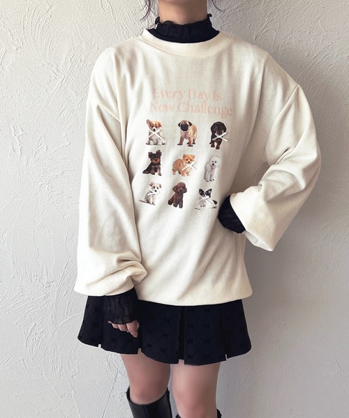 apres jour（アプレジュール）の「ウェーブシアータートルインナー（Tシャツ/カットソー・レディース・アイボリー/ブラック/ピンク・フリー/X-LARGE）」の16枚目の写真