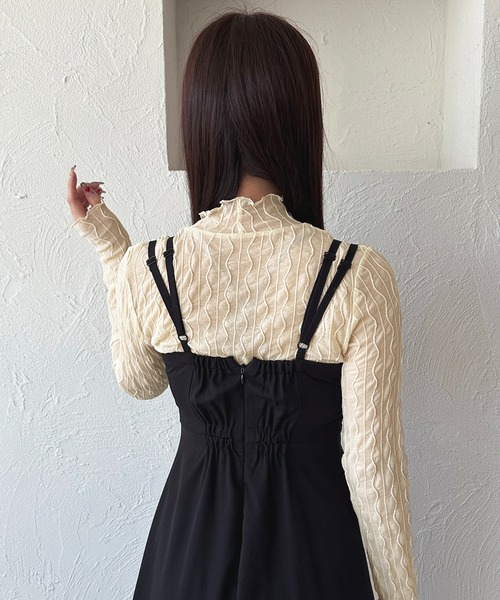 apres jour（アプレジュール）の「ウェーブシアータートルインナー（Tシャツ/カットソー・レディース・アイボリー/ブラック/ピンク・フリー/X-LARGE）」の12枚目の写真