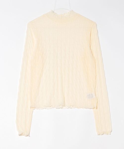 apres jour（アプレジュール）の「ウェーブシアータートルインナー（Tシャツ/カットソー・レディース・アイボリー/ブラック/ピンク・フリー/X-LARGE）」の17枚目の写真