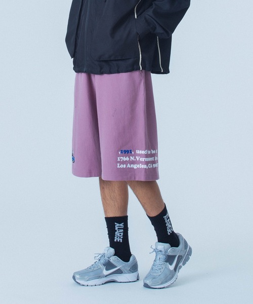 Champion（チャンピオン）の「XLARGE×Champion REVERSE WEAVE PULLOVER SWEAT SHORT PANTS（スウェットパンツ・メンズ・ブラック/グレー/ネイビー/ピンク・XL/L/M/S）」の4枚目の写真