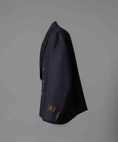 MAISON SPECIAL（メゾンスペシャル）の「《UNISEX》4 Colors Chambray Washable Wool Prime-Over Peaked Lapel Double Breasted Jacket/4色シャンブレーウォッシャブルウールプライムオーバーピークドラペルダブルブレステッドジャケット【MAISON SPECIAL/メゾンスペシャル】（テーラードジャケット・メンズ・ライトブルー/チャコールグレー/グレー/ブルー/ブラック・0/2/1）」の10枚目の写真