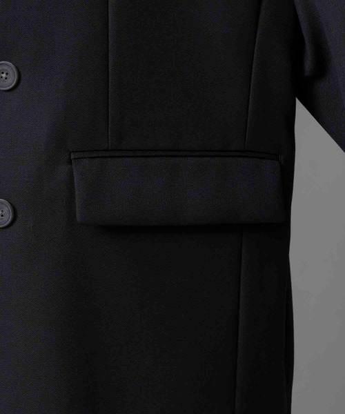 MAISON SPECIAL（メゾンスペシャル）の「《UNISEX》4 Colors Chambray Washable Wool Prime-Over Peaked Lapel Double Breasted Jacket/4色シャンブレーウォッシャブルウールプライムオーバーピークドラペルダブルブレステッドジャケット【MAISON SPECIAL/メゾンスペシャル】（テーラードジャケット・メンズ・ライトブルー/チャコールグレー/グレー/ブルー/ブラック・0/2/1）」の13枚目の写真