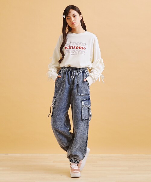 PINK-latte（ピンクラテ）の「デニムカーゴパンツ（その他パンツ・キッズ・ブラック系3/ブルー系その他5・13/14/15 /16）」の16枚目の写真