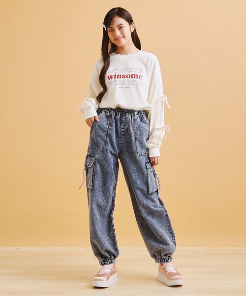 PINK-latte（ピンクラテ）の「デニムカーゴパンツ（その他パンツ・キッズ・ブラック系3/ブルー系その他5・13/14/15 /16）」の17枚目の写真