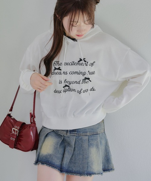 Another Branch olive des olive(アナザーブランチオリーブデオリーブ)の「レースフードリボンパーカー(パーカー・レディース・オフホワイト/ブラック/トップグレー・FREE)」の12枚目の写真