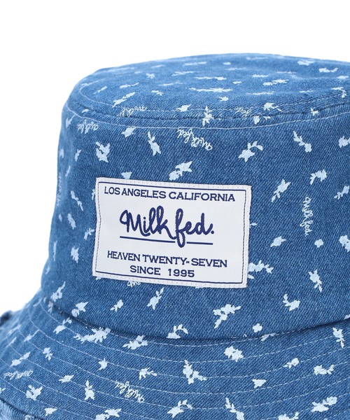MILKFED.(ミルクフェド)の「FLORAL PATTERN DENIM FRINGE BUCKET HAT(ハット・レディース・ベージュ/ブルー/ブラック・ONE SIZE)」の17枚目の写真