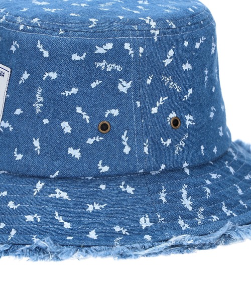 MILKFED.(ミルクフェド)の「FLORAL PATTERN DENIM FRINGE BUCKET HAT(ハット・レディース・ベージュ/ブルー/ブラック・ONE SIZE)」の18枚目の写真