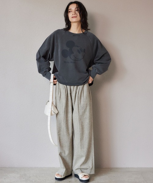 BARNYARDSTORM（バンヤードストーム）の「BARNYARDSTORM / COMFITリネンイージーパンツ＜セットアップ対応＞【WEB限定サイズ】 【『BABALOG』チャンネルご紹介アイテム】（その他パンツ・レディース・チャコールグレー/ベージュ・S/M/L）」の7枚目の写真