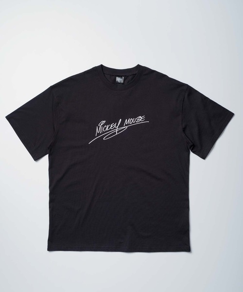 Disney（ディズニー）の「メンズ MICKEY MOUSE ミッキーマウス オーバーサイズＴシャツ（Tシャツ/カットソー・メンズ・杢グレー/ダークグリーン/チャコールグレー/ブラック/オレンジ/オフホワイト・L/XL/M）」の17枚目の写真