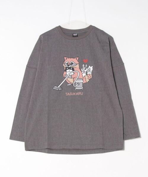 スカラーパリティ 351112:古着風タスカル柄 ロングスリーブTシャツ セール】351112:古着風タスカル柄 ロングスリーブTシャツ(T
