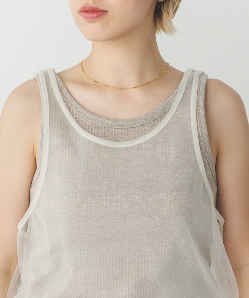 hunch（ハンチ）の「チュールレイヤード リブタンクトップセット（タンクトップ・レディース・ブラック系その他/グレー系その他/ベージュ系その他・FREE）」の19枚目の写真