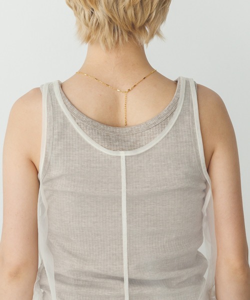 hunch（ハンチ）の「チュールレイヤード リブタンクトップセット（タンクトップ・レディース・ブラック系その他/グレー系その他/ベージュ系その他・FREE）」の17枚目の写真