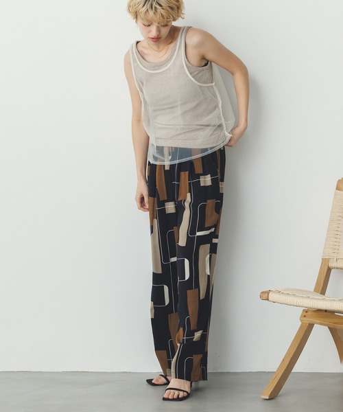 hunch（ハンチ）の「チュールレイヤード リブタンクトップセット（タンクトップ・レディース・ブラック系その他/グレー系その他/ベージュ系その他・FREE）」の7枚目の写真