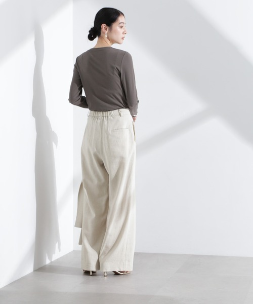 セール】リネン混ラップパンツ(セットアップ可)（その他パンツ）｜NANO