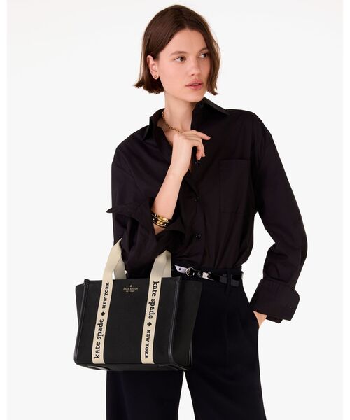 ほぼ未使用 ケイトスペード キップ キャンバス スモールトート 2way kate spade NEW YORK（ケイト・スペード ニューヨーク） トートバッグ
