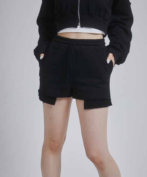 ENVYM（アンビー）の「カットオフスウェットショートパンツ（スウェットパンツ・レディース・グレー/ブラック/ホワイト・FREE）」の16枚目の写真