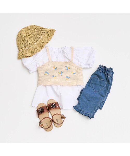 apres les cours(アプレレクール)の「ペーパークロシェハット(ハット・キッズ・ベージュ/アイボリー・54/58/50)」の10枚目の写真