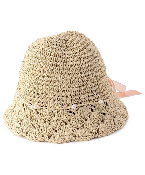 apres les cours(アプレレクール)の「ペーパークロシェハット(ハット・キッズ・ベージュ/アイボリー・54/58/50)」の13枚目の写真