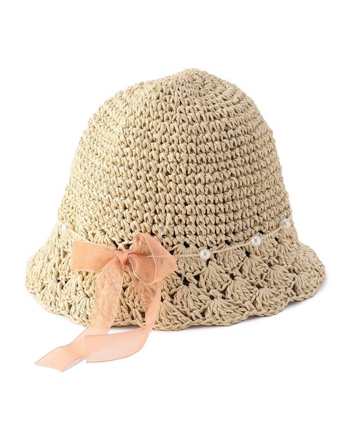 apres les cours(アプレレクール)の「ペーパークロシェハット(ハット・キッズ・ベージュ/アイボリー・54/58/50)」の15枚目の写真