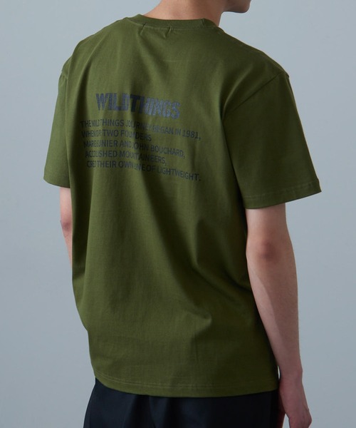 WILD THINGS（ワイルドシングス）の「【WILD THINGS】≪別注≫ステンシルバックプリントTee（Tシャツ/カットソー・メンズ・ホワイト/ブラック/カーキ/グリーン・S/M/L/XL）」の4枚目の写真