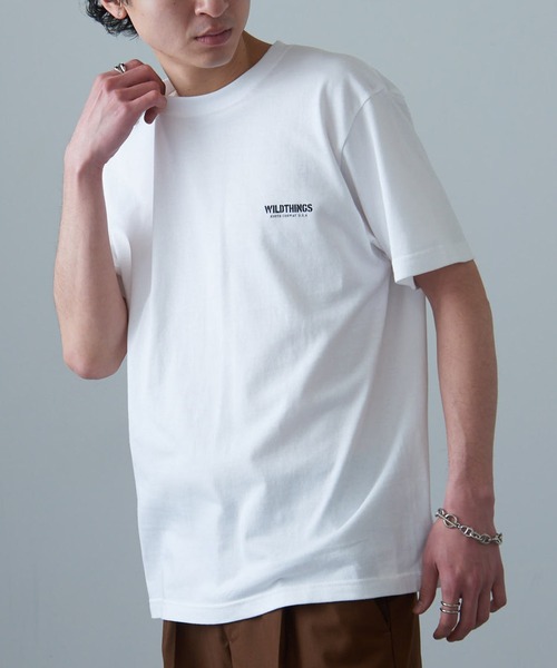 WILD THINGS（ワイルドシングス）の「【WILD THINGS】≪別注≫ステンシルバックプリントTee（Tシャツ/カットソー・メンズ・ホワイト/ブラック/カーキ/グリーン・S/M/L/XL）」の8枚目の写真