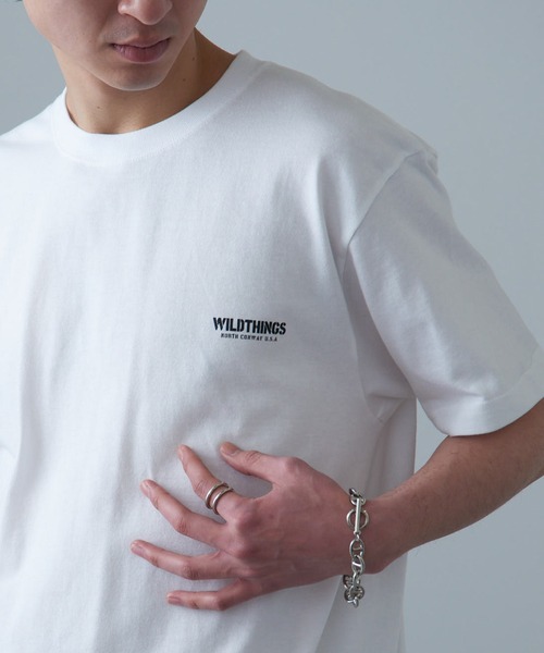 WILD THINGS（ワイルドシングス）の「【WILD THINGS】≪別注≫ステンシルバックプリントTee（Tシャツ/カットソー・メンズ・ホワイト/ブラック/カーキ/グリーン・S/M/L/XL）」の10枚目の写真