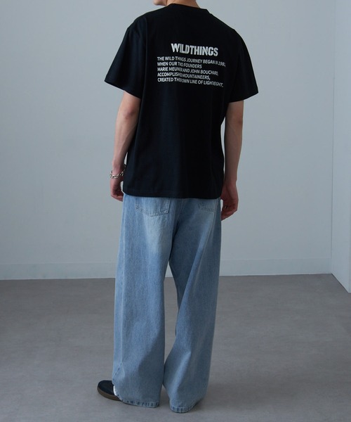 WILD THINGS（ワイルドシングス）の「【WILD THINGS】≪別注≫ステンシルバックプリントTee（Tシャツ/カットソー・メンズ・ホワイト/ブラック/カーキ/グリーン・S/M/L/XL）」の21枚目の写真