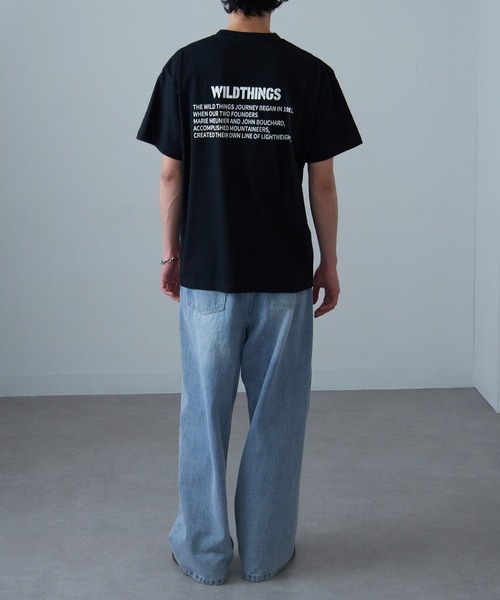 セール】【WILD THINGS】≪別注≫ステンシルバックプリントTee