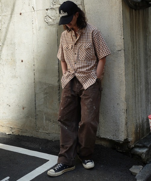Noen(ノエン)の「ギンガムチェックシャツ(シャツ/ブラウス・メンズ・ブラウン/ネイビー/ライトブルー・MEDIUM/LARGE)」の18枚目の写真