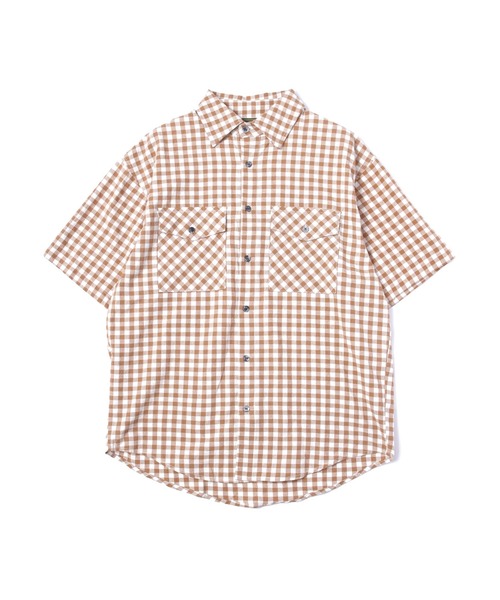 Noen(ノエン)の「ギンガムチェックシャツ(シャツ/ブラウス・メンズ・ブラウン/ネイビー/ライトブルー・MEDIUM/LARGE)」の19枚目の写真