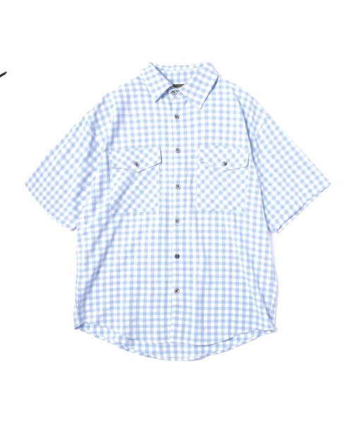 Noen(ノエン)の「ギンガムチェックシャツ(シャツ/ブラウス・メンズ・ブラウン/ネイビー/ライトブルー・MEDIUM/LARGE)」の4枚目の写真
