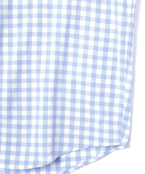 Noen(ノエン)の「ギンガムチェックシャツ(シャツ/ブラウス・メンズ・ブラウン/ネイビー/ライトブルー・MEDIUM/LARGE)」の7枚目の写真