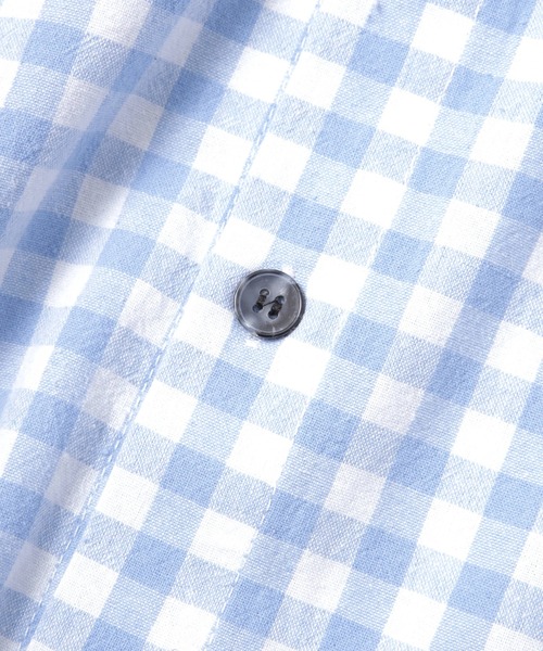 Noen(ノエン)の「ギンガムチェックシャツ(シャツ/ブラウス・メンズ・ブラウン/ネイビー/ライトブルー・MEDIUM/LARGE)」の8枚目の写真