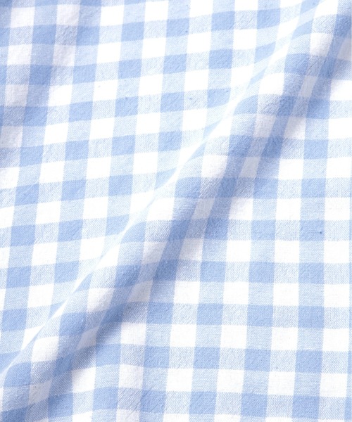 Noen(ノエン)の「ギンガムチェックシャツ(シャツ/ブラウス・メンズ・ブラウン/ネイビー/ライトブルー・MEDIUM/LARGE)」の9枚目の写真