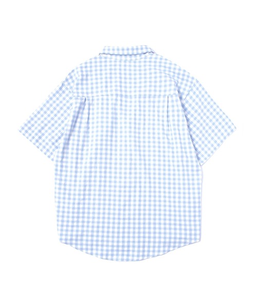 Noen(ノエン)の「ギンガムチェックシャツ(シャツ/ブラウス・メンズ・ブラウン/ネイビー/ライトブルー・MEDIUM/LARGE)」の5枚目の写真