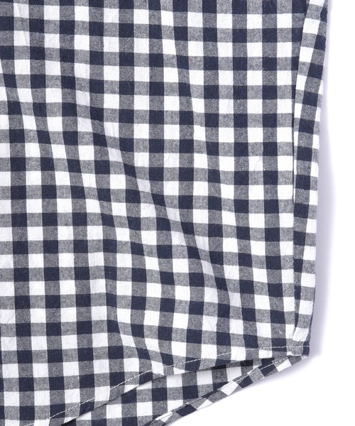 Noen(ノエン)の「ギンガムチェックシャツ(シャツ/ブラウス・メンズ・ブラウン/ネイビー/ライトブルー・MEDIUM/LARGE)」の15枚目の写真