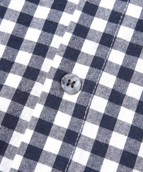 Noen(ノエン)の「ギンガムチェックシャツ(シャツ/ブラウス・メンズ・ブラウン/ネイビー/ライトブルー・MEDIUM/LARGE)」の16枚目の写真