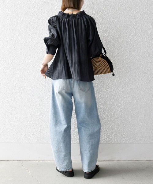 SHIPS for women / シップスウィメン SHIPS any:〈洗濯機可能〉ピンタック ジャカード ギャザー ブラウス SHIPS any:〈洗濯機可能〉ピンタック ジャカード ギャザー