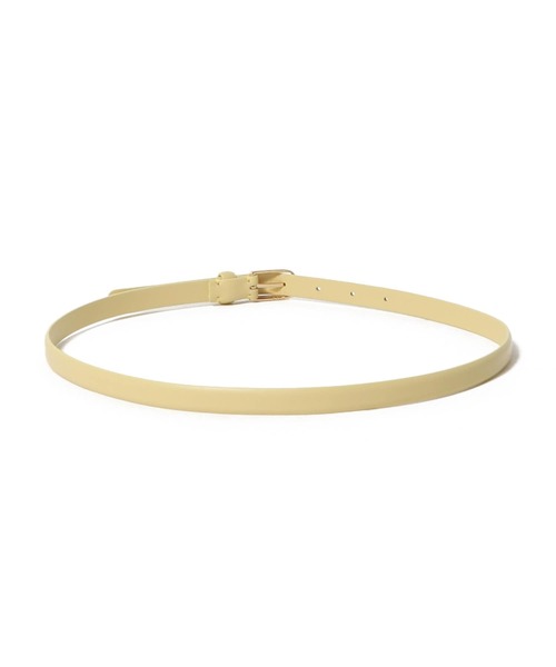 MANUELA（マヌエラ）の「MANUELA / 細レザーベルト《ESTNATION EXCLUSIVE》（ベルト・レディース・オフホワイト/ライトグレー/イエロー・80/75）」の5枚目の写真