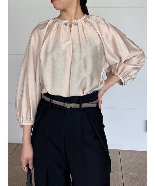 MANUELA（マヌエラ）の「MANUELA / 細レザーベルト《ESTNATION EXCLUSIVE》（ベルト・レディース・オフホワイト/ライトグレー/イエロー・80/75）」の8枚目の写真