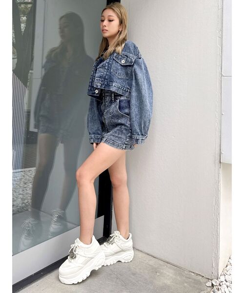 【本日限定価格】フロントZIPタイトデニムワンピース GYDA ワンピース フロントZIPタイトデニムワンピース「SETUP着用