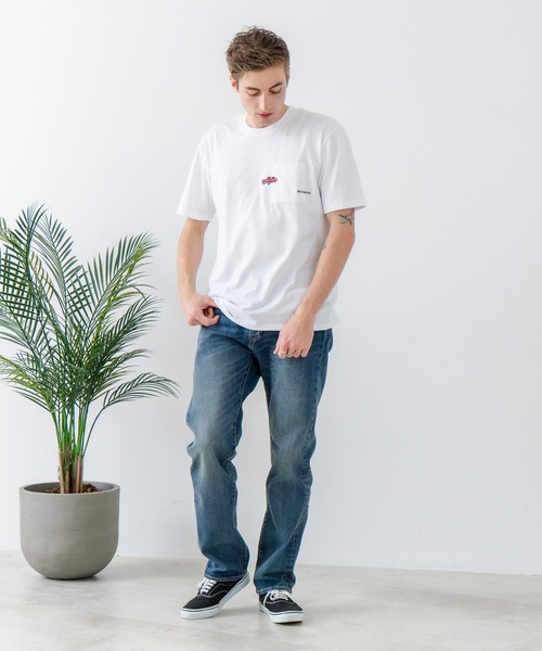UNIIT(ユニット)の「【汗染みの目立ちにくいTシャツ ZEROSTAIN/ゼロステイン】胸ポケット 刺繍Tシャツ 防汚 UVカット アニマル おじさん ビール アメ車(Tシャツ/カットソー・メンズ・ホワイト系その他3/ホワイト系その他2/ブラック系その他2/ブルー系その他/ベージュ系その他/ベージュ系その他3・X-LARGE/LARGE/MEDIUM)」の15枚目の写真