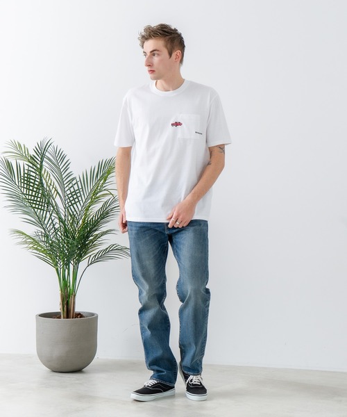 UNIIT(ユニット)の「【汗染みの目立ちにくいTシャツ ZEROSTAIN/ゼロステイン】胸ポケット 刺繍Tシャツ 防汚 UVカット アニマル おじさん ビール アメ車(Tシャツ/カットソー・メンズ・ホワイト系その他3/ホワイト系その他2/ブラック系その他2/ブルー系その他/ベージュ系その他/ベージュ系その他3・X-LARGE/LARGE/MEDIUM)」の16枚目の写真