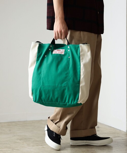 BAG'n'NOUN 緑白 トートバッグ 別注】BAG'n'NOUN / ツールバッグ 2トーン（トートバッグ）｜BAG'n