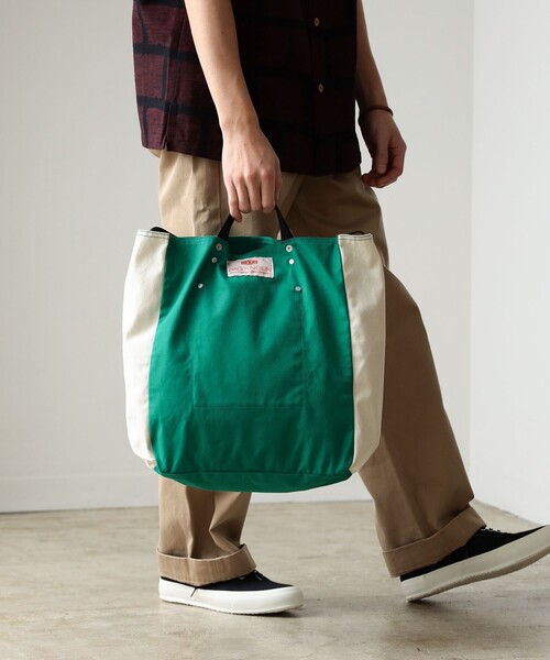 BAG'n'NOUN(バッグンナウン)の「【別注】BAG'n'NOUN / ツールバッグ 2トーン(トートバッグ・レディース・ブラウン/グリーン・FREE)」の3枚目の写真