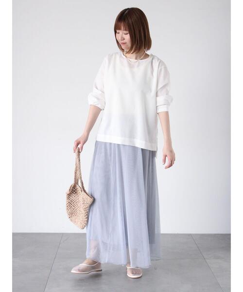 Lugnoncure（ルノンキュール）の「無地/柄アソートサッカーブラウス（シャツ/ブラウス・レディース・ブラック/ネイビー/オフホワイト/チャコールグレー・F）」の9枚目の写真