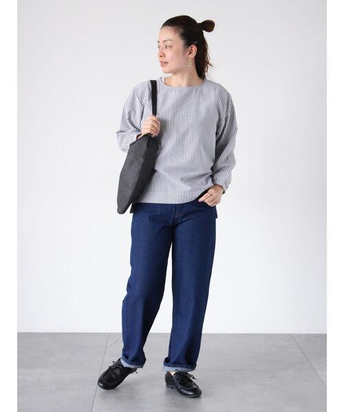 Lugnoncure（ルノンキュール）の「無地/柄アソートサッカーブラウス（シャツ/ブラウス・レディース・ブラック/ネイビー/オフホワイト/チャコールグレー・F）」の11枚目の写真