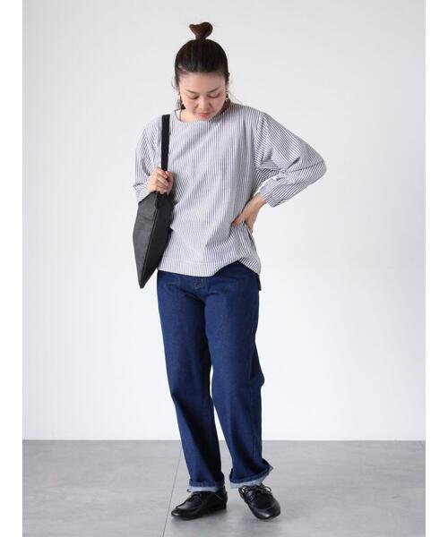 Lugnoncure（ルノンキュール）の「無地/柄アソートサッカーブラウス（シャツ/ブラウス・レディース・ブラック/ネイビー/オフホワイト/チャコールグレー・F）」の12枚目の写真